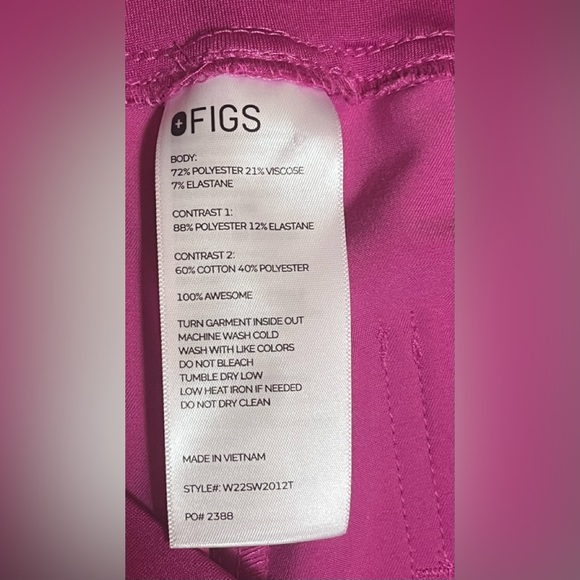 Sold!💗💜FIGS Zamora Jogger Scrub Pants Limited-Electric Orchid Large-Tall EUC - Picture 11 of 15